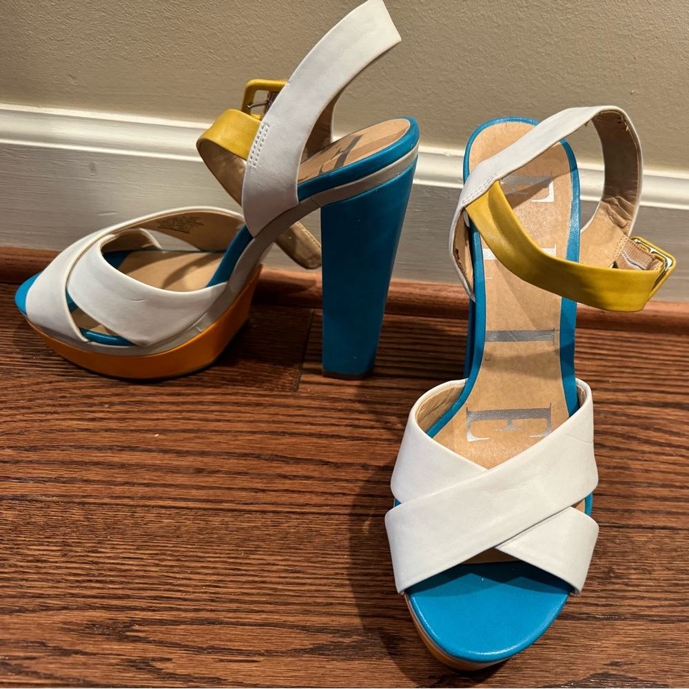 ELLE colorful block heel